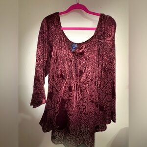 Women's Burgundy Blouse